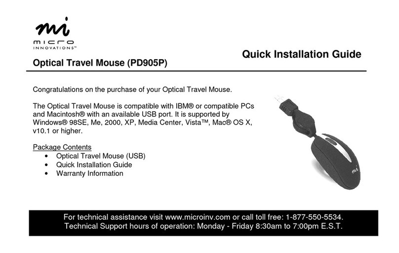 Micro Innovations PD905P Quick installation guide