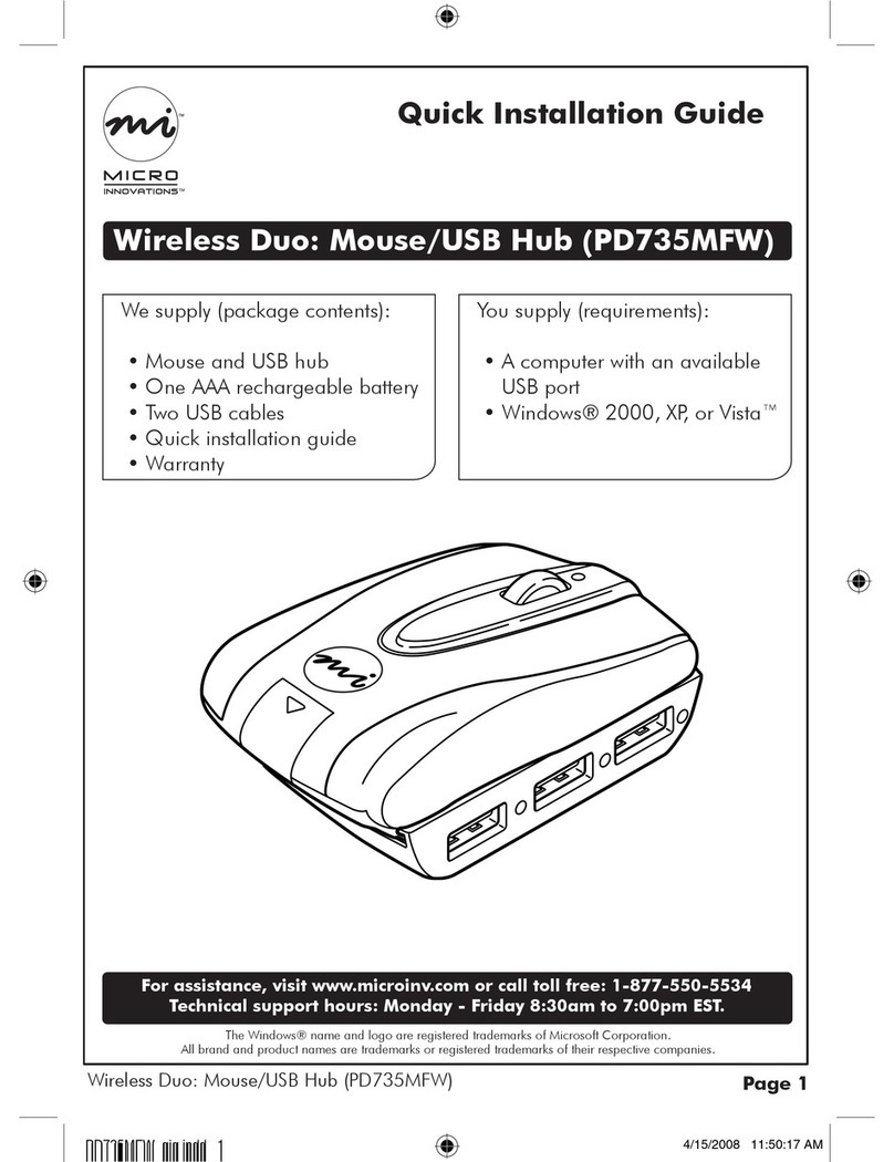 Micro Innovations PD735MFW Quick installation guide