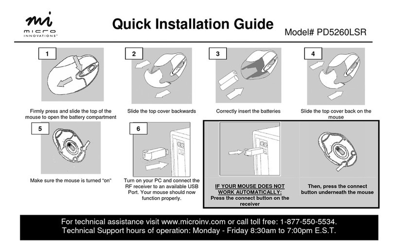 Micro Innovations PD5260LSR Quick installation guide