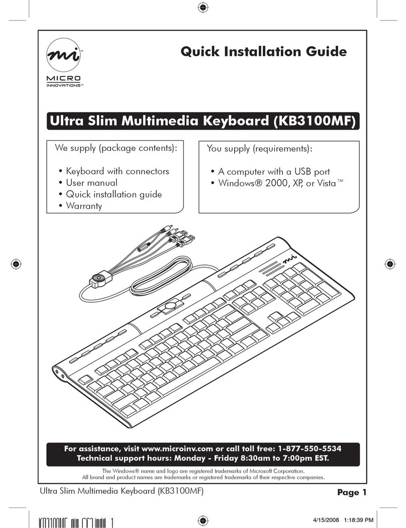 Micro Innovations KB3100MF User manual