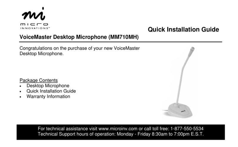 Micro Innovations MM710MH Quick installation guide