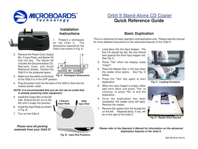MicroBoards Technology Orbit II Quick reference guide MicroBoards Technology Orbit II Quick reference guide