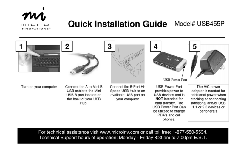 Micro Innovations USB455P Quick installation guide