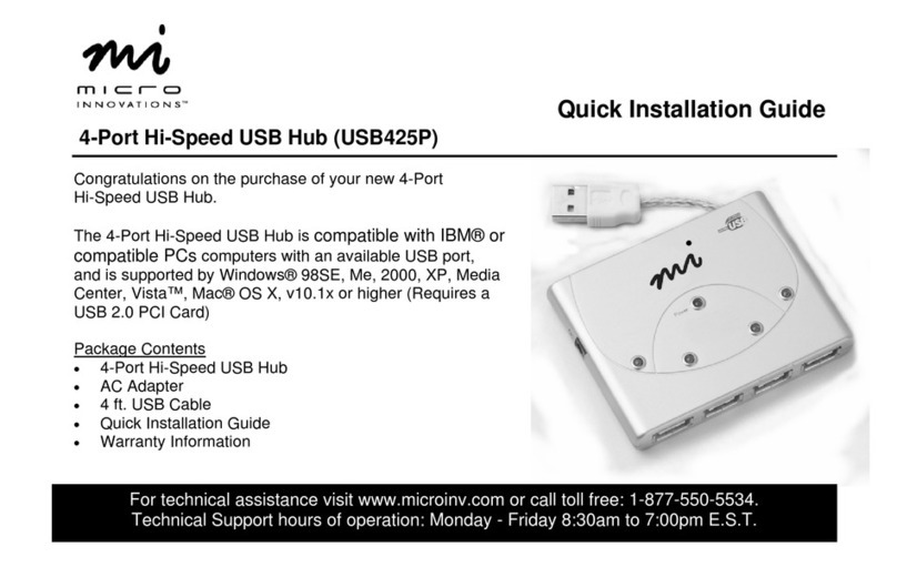 Micro Innovations USB425P Quick installation guide