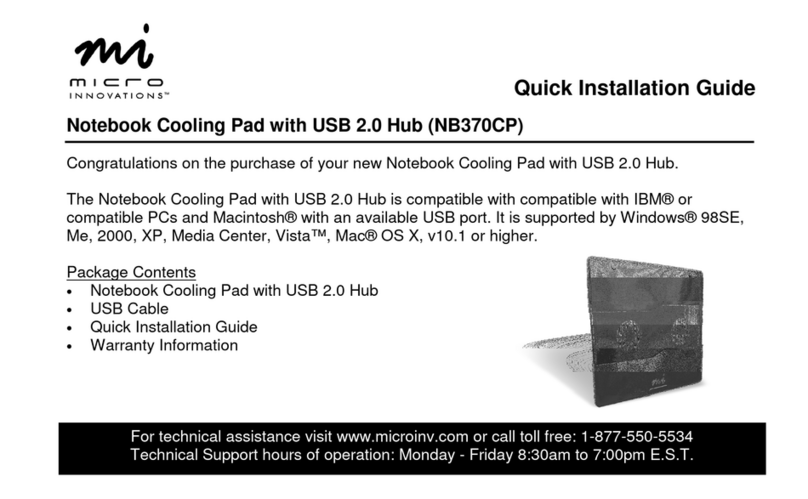 Micro Innovations NB370CP Quick installation guide