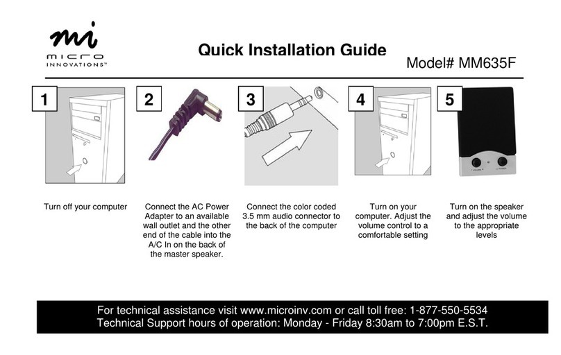 Micro Innovations MM635F Quick installation guide