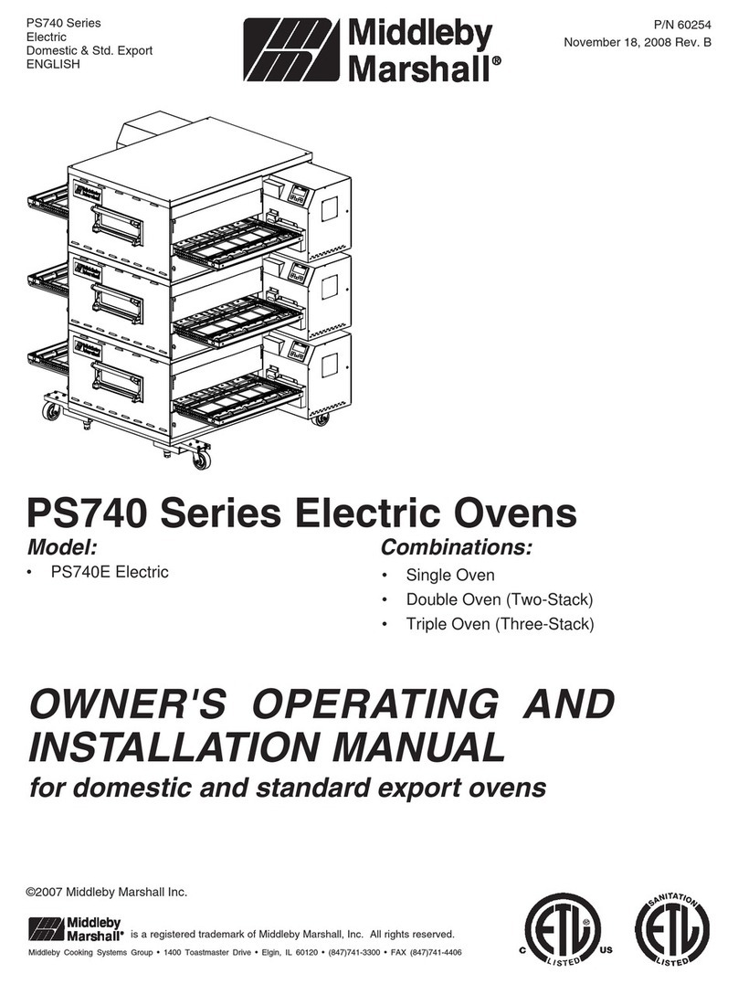 Middleby Marshall PS740E Operation manual