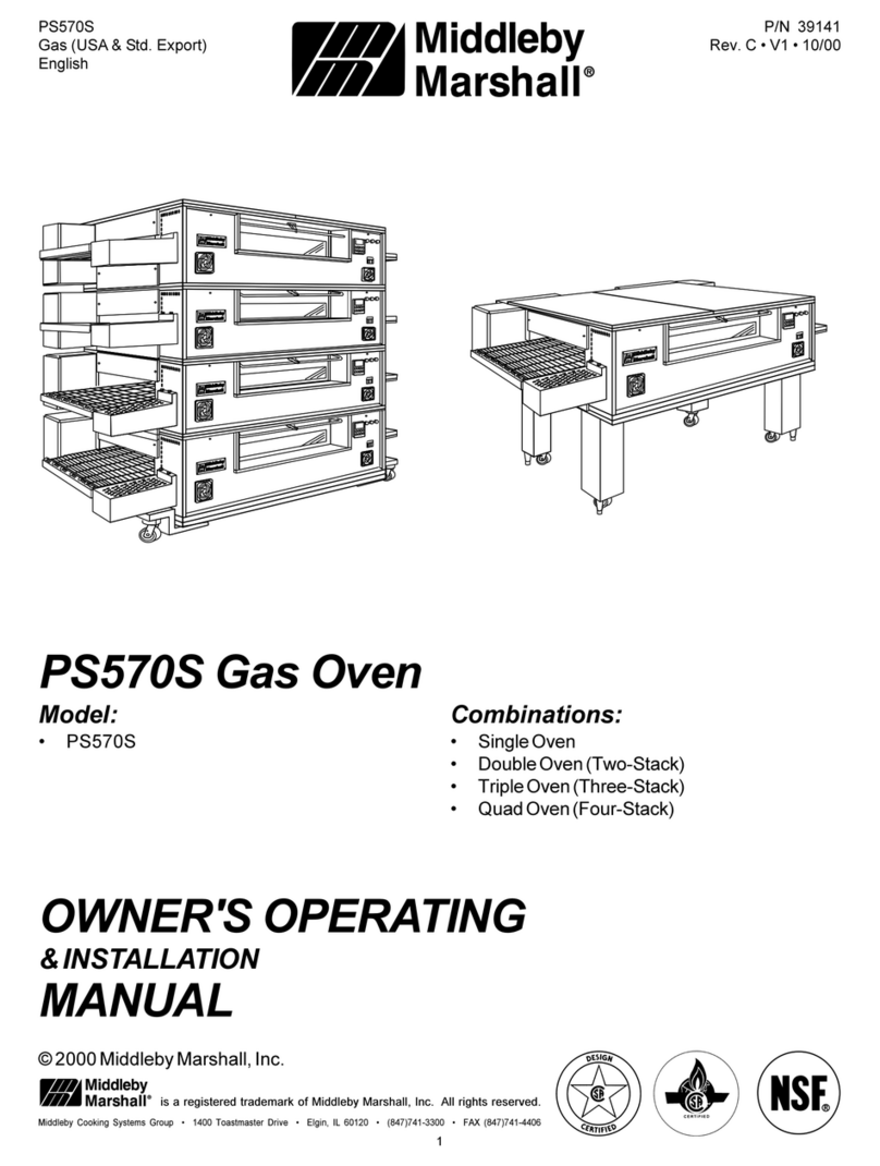 Middleby Marshall PS570S Owner's operating and installation manual