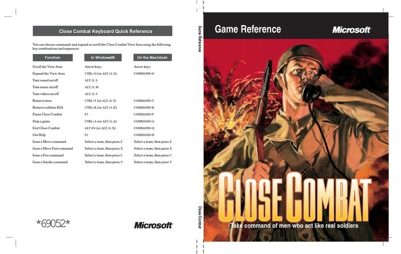 Microsoft Close Combat User manual