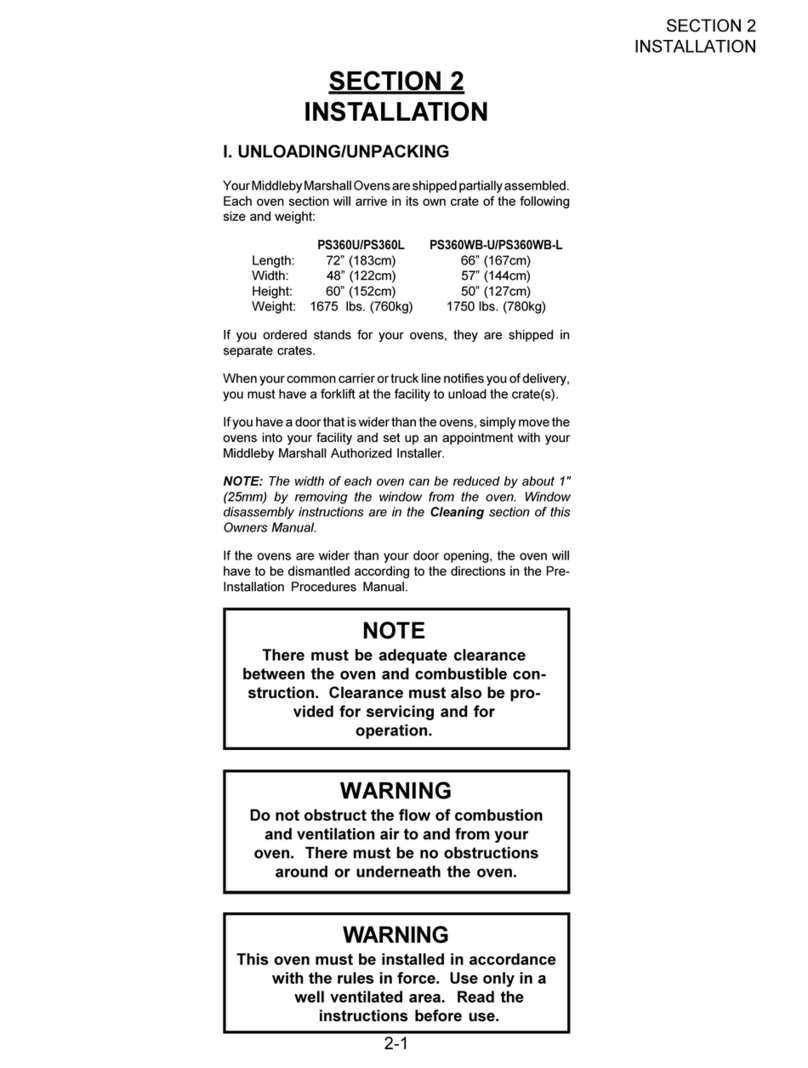 Middleby Marshall Oven installation manual