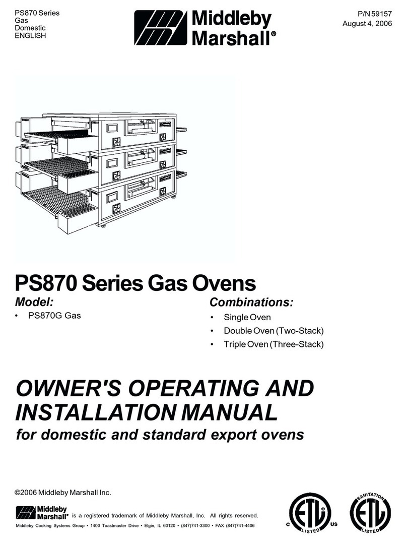 Middleby Marshall PS870 Series Specification sheet