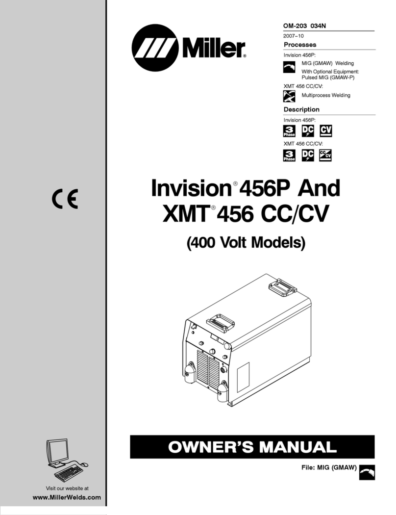Miller Electric XMT 456 CC owner's manual