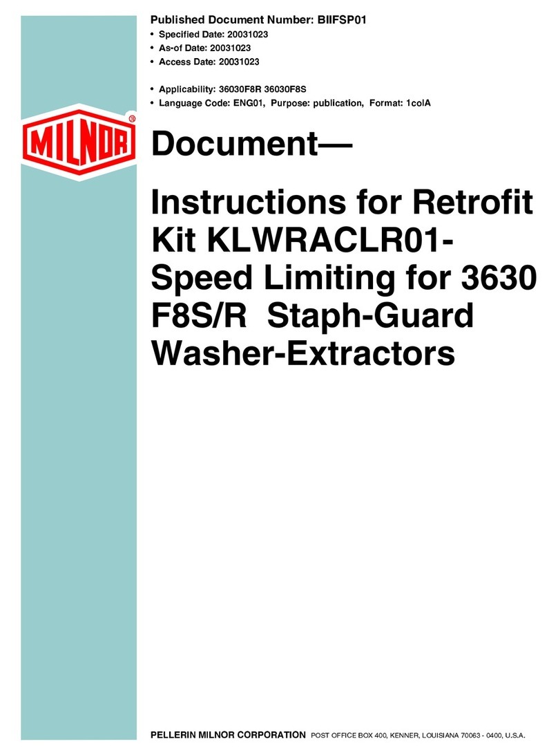 Milnor KLWRACLR01 user manual