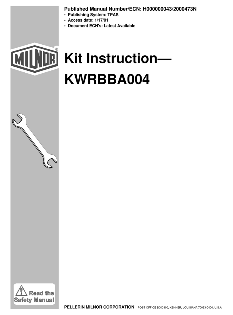 Milnor KWRBBA004 Instruction