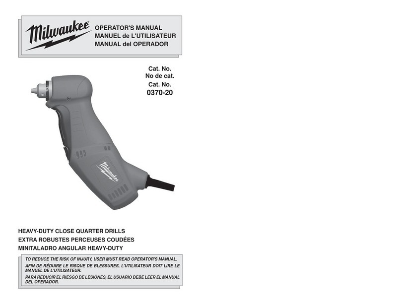 Milwaukee 0370-20 Operator's manual