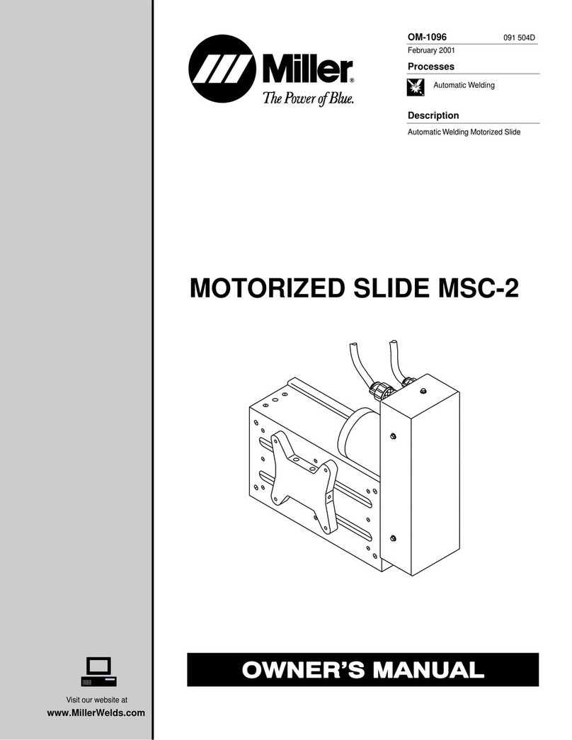 Miller Electric MOTORIZED SLIDE MSC-2 owner's manual