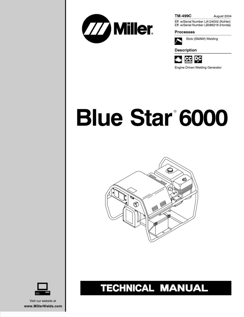Miller Electric BLUE STAR 6000 TM-499C Technical manual