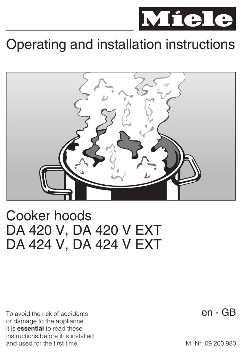 Miele DA 424 V EXT Operating and installation instructions