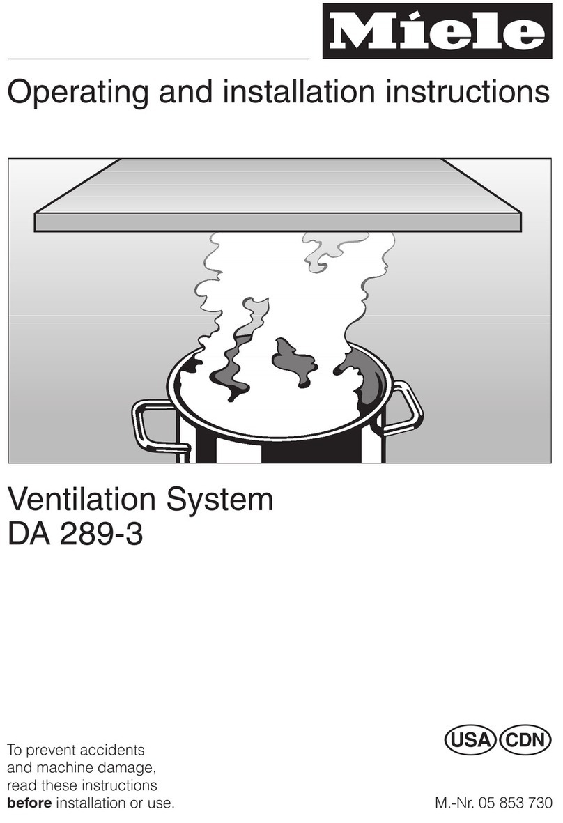 Miele DA 289-3 Operating and installation instructions