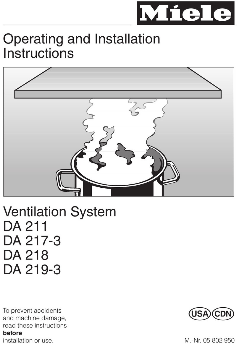 Miele DA 219-3 Operating and installation instructions Miele DA 219-3 Operating and installation instructions