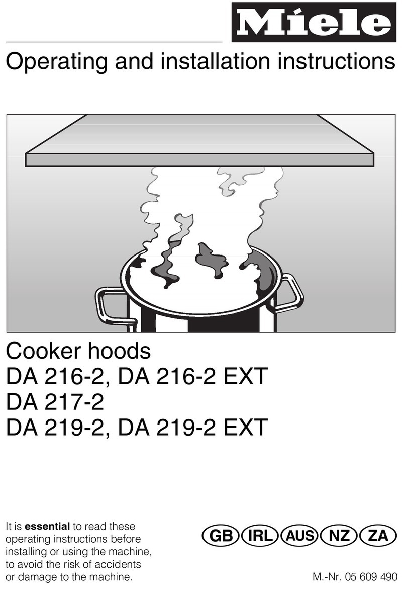 Miele DA 216-2 EXT Operating and installation instructions