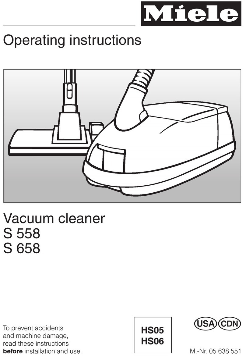 Miele S 558 User manual Miele S 558 User manual
