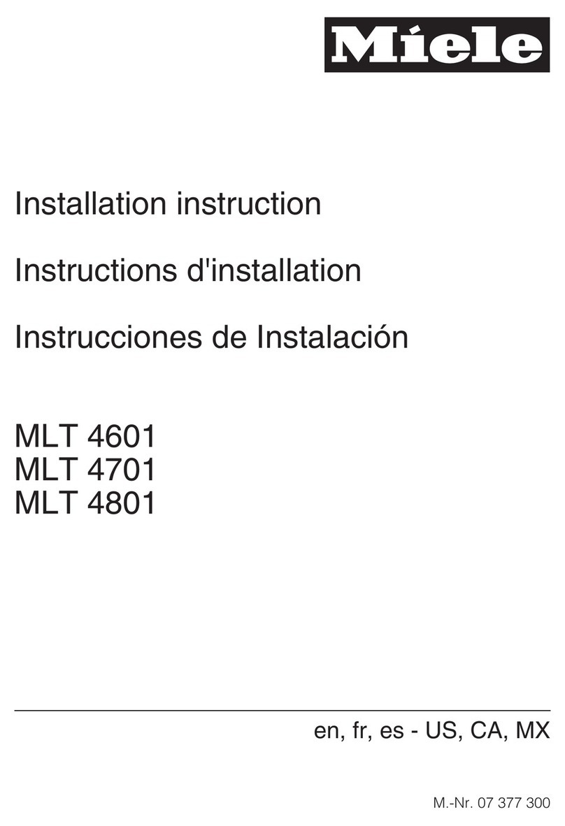 Miele MLT 4601 Installation instruction