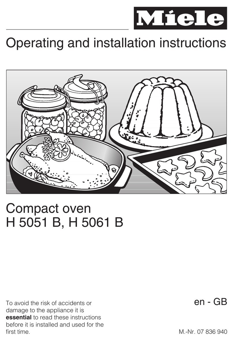 Miele H 5051 B Operating and installation instructions
