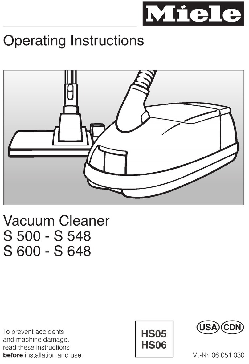 Miele S 500 Series operating instructions