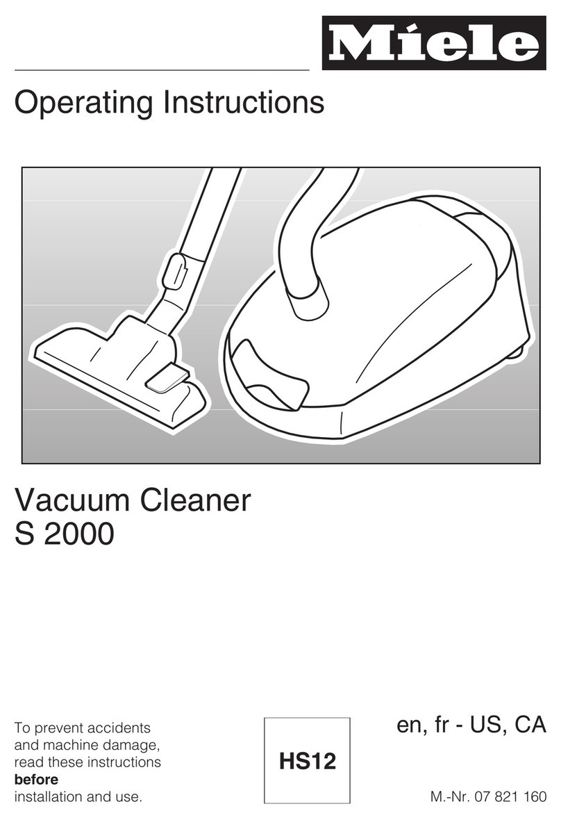 Miele S 2000 operating instructions