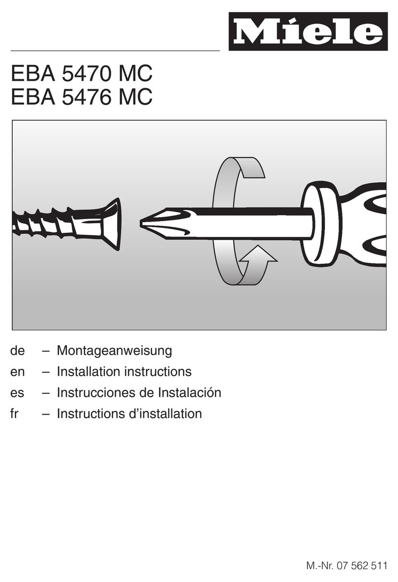 Miele EBA 5470 MC User manual Miele EBA 5470 MC User manual