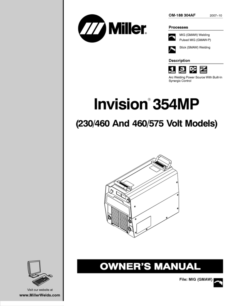 Miller Electric 230Volt owner's manual Miller Electric 230Volt owner's manual
