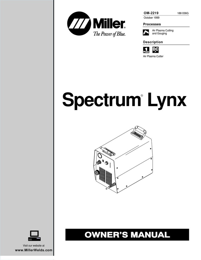 Miller Electric 188 036G owner's manual
