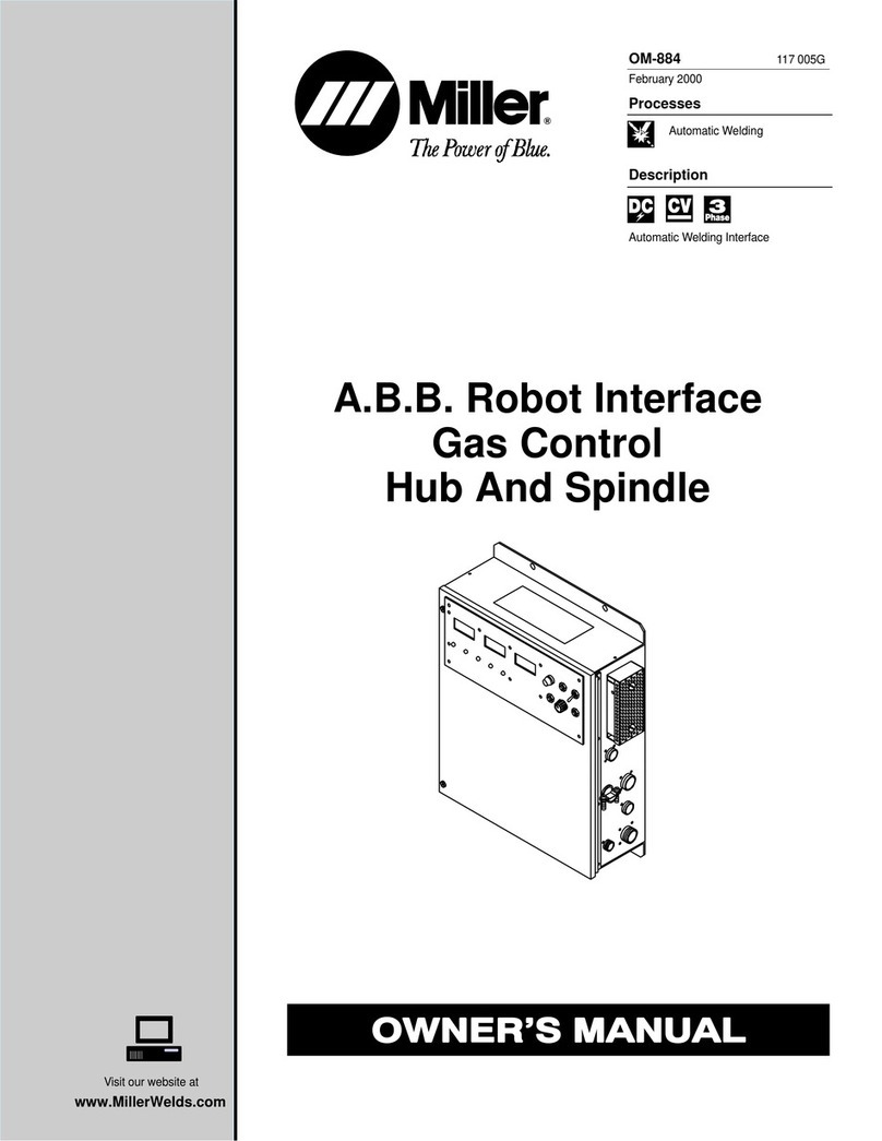Miller Electric A.B.B. Robot Interface Gas Control Hub And... owner's manual