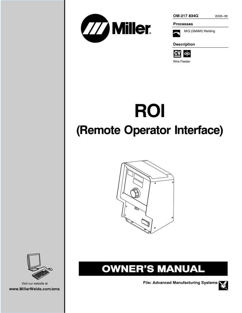 Miller Electric Remote Operator Interface owner's manual