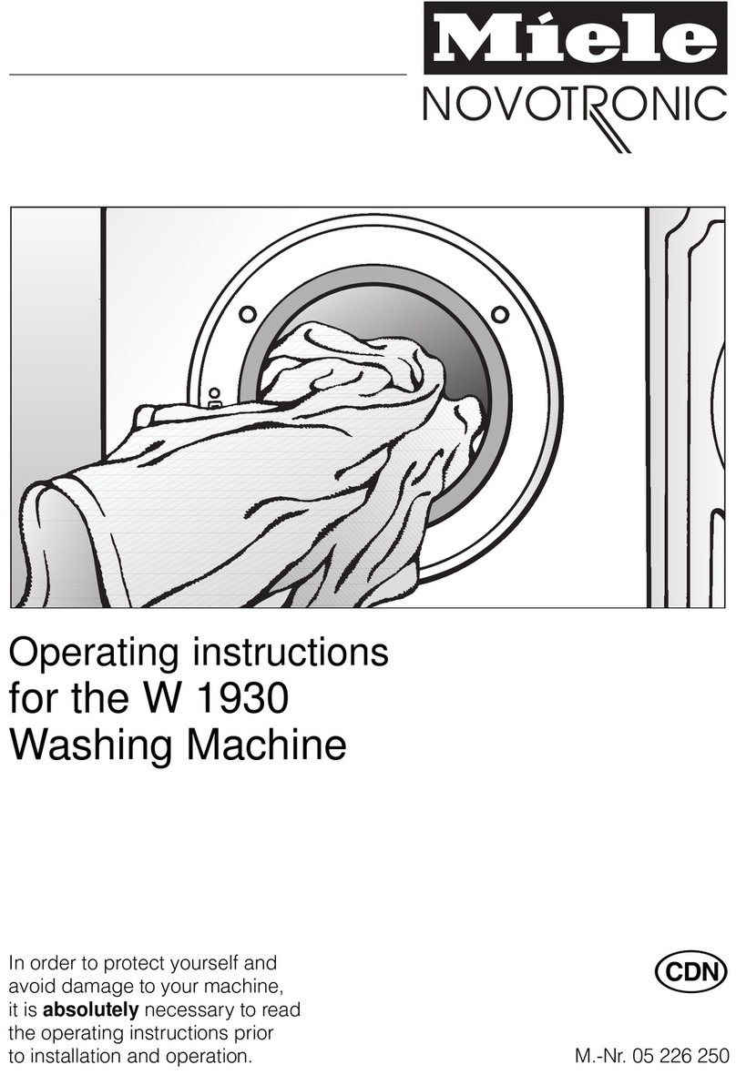 Miele W 1930 WASHING MACHINE User manual