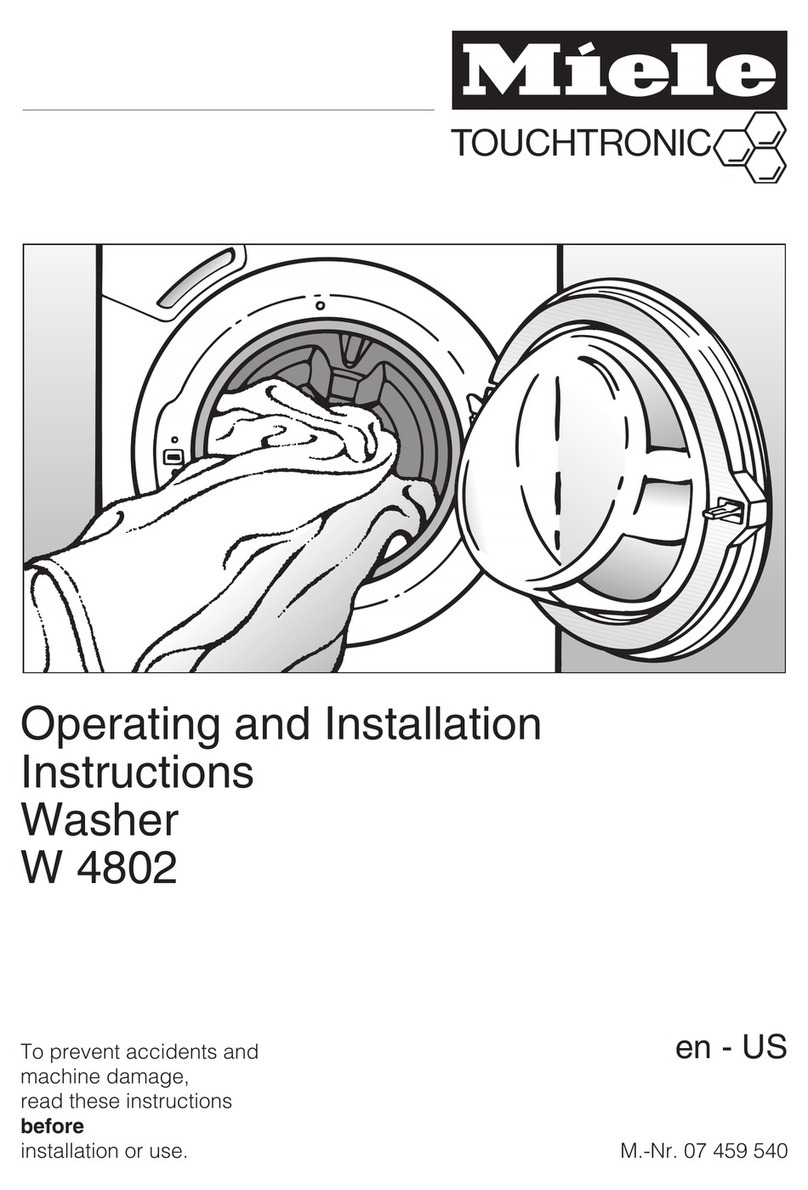 Miele TOUCHTRONIC W 4802 User manual
