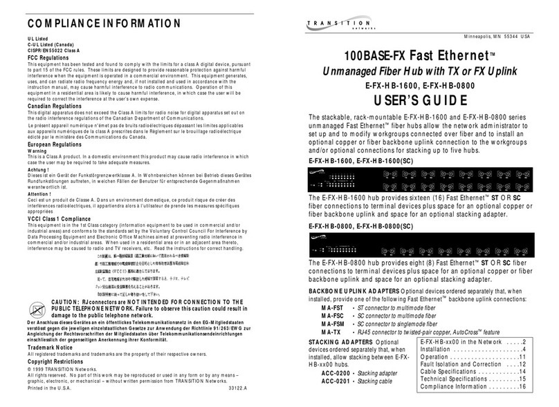 Transition Networks E-FX-HB-0800 User manual