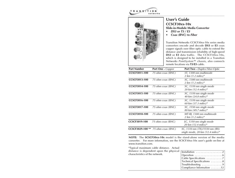 Transition Networks CCSF30XX-100 User manual