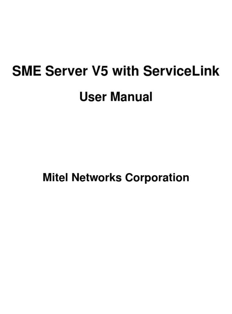 Mitel SME Server V5 with ServiceLink User manual