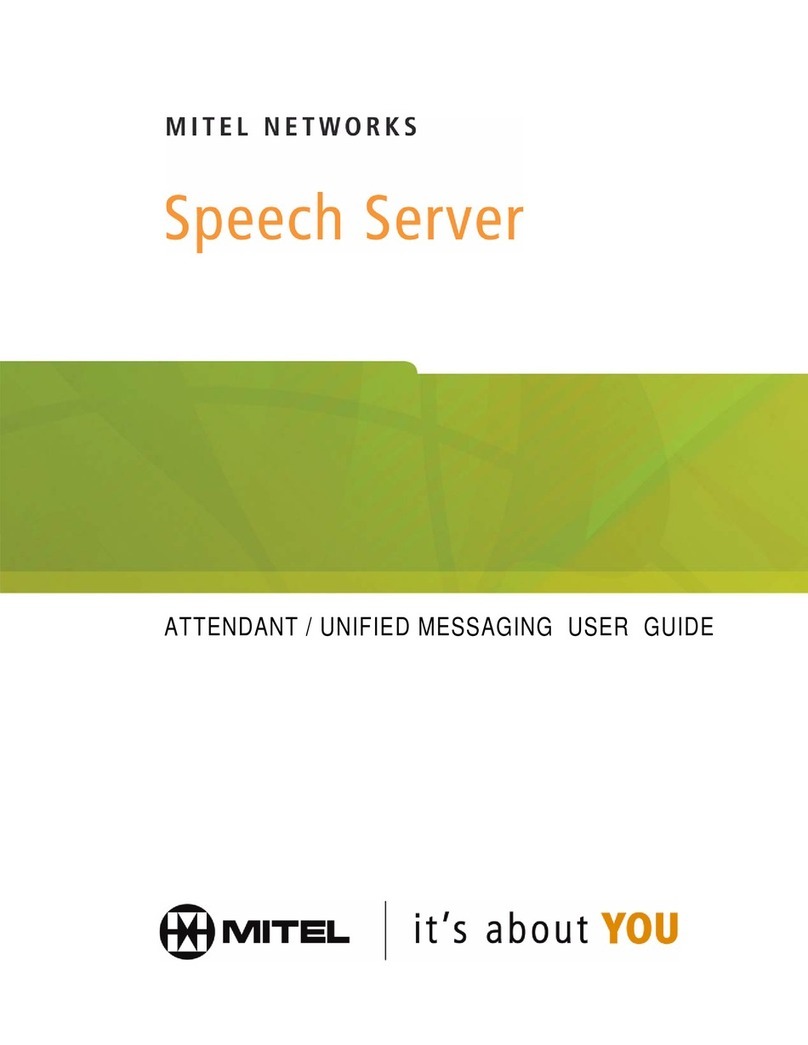 Mitel Speech Server user guide