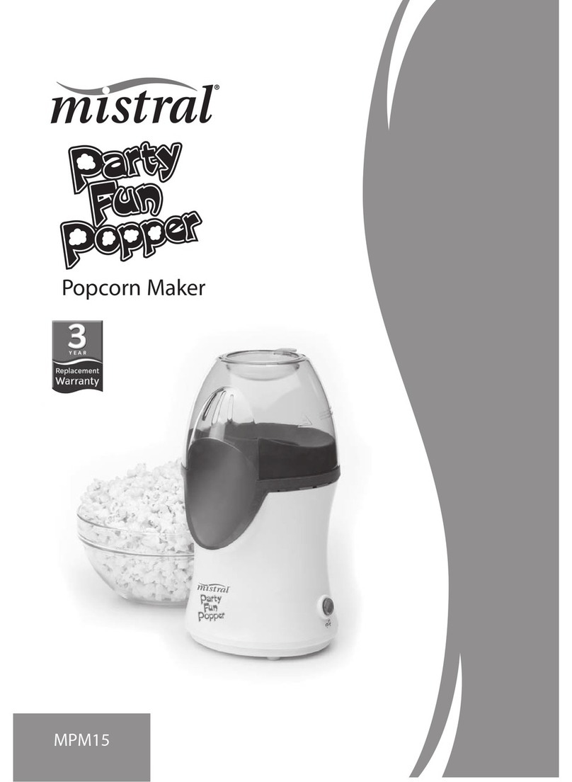 Mistral Party Fun Popper MPM15 use and care manual