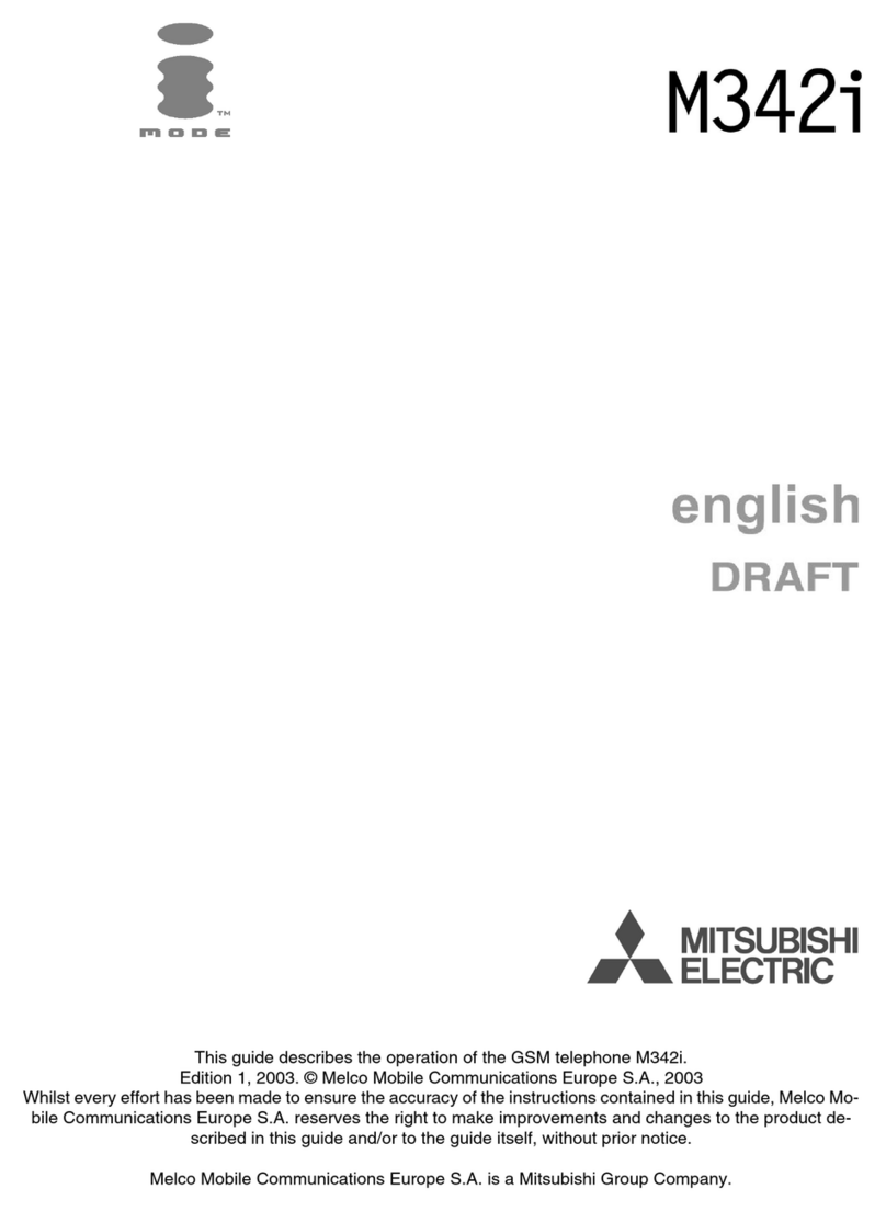 Mitsubishi Electric iMode M342i owner's manual
