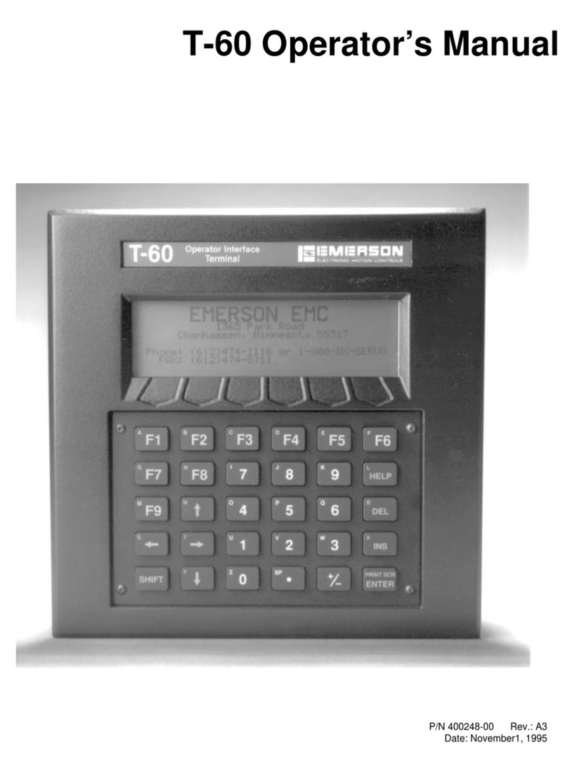 Emerson T-60 User manual