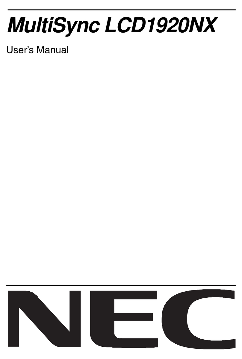 NEC LCD1920NX BK - MultiSync - 19" LCD Monitor User manual