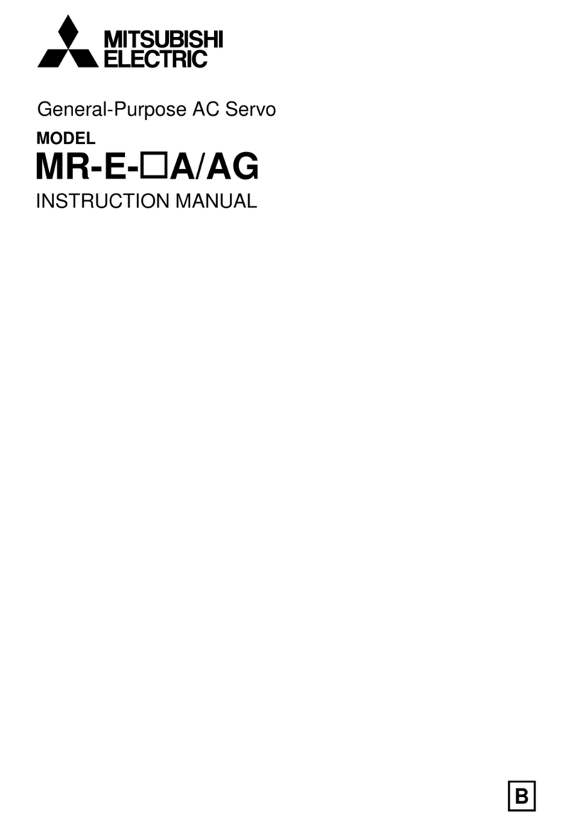 Mitsubishi Electric GENERAL PURPOSE AC SERVO MR-E- A/AG User manual