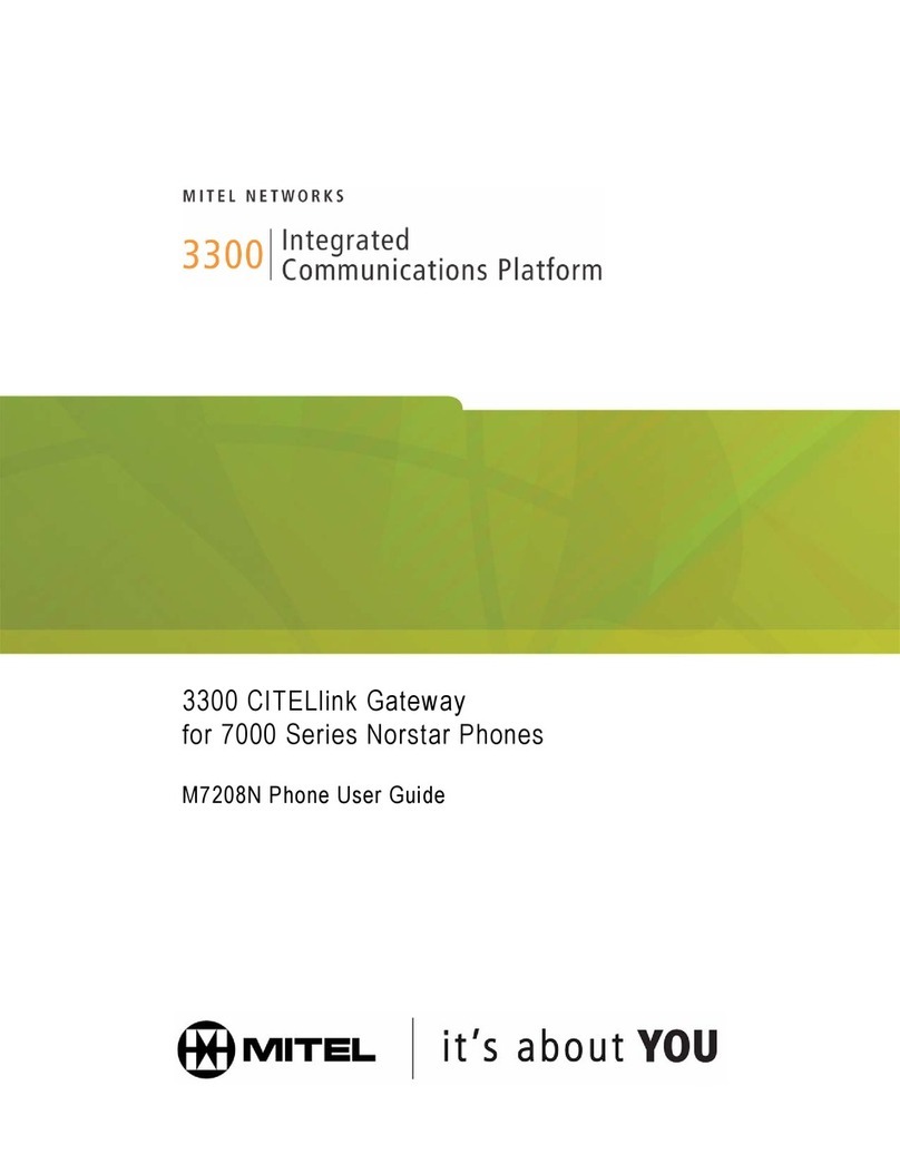 Mitel M7208N User manual