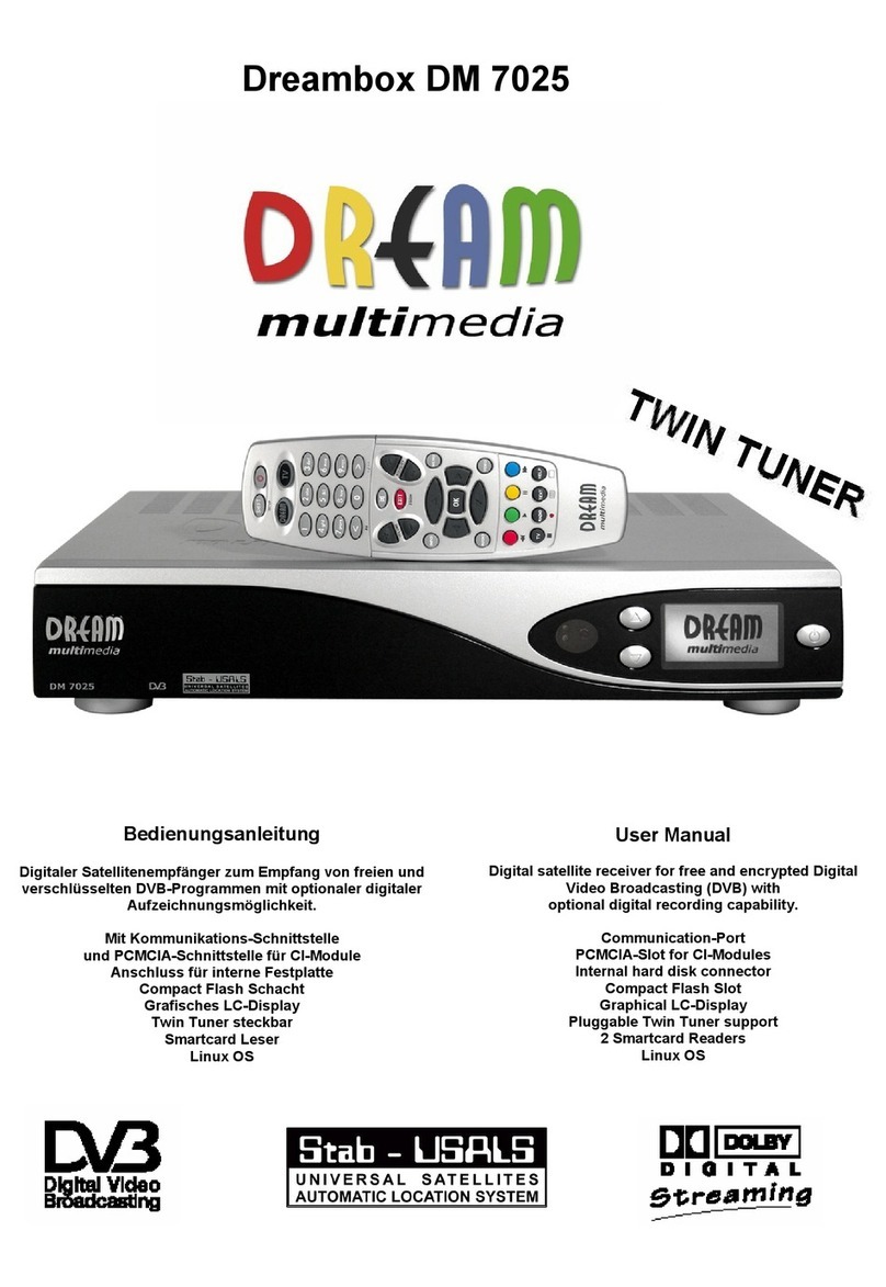 DREAM MULTIMEDIA Dreambox DM 7025 User manual