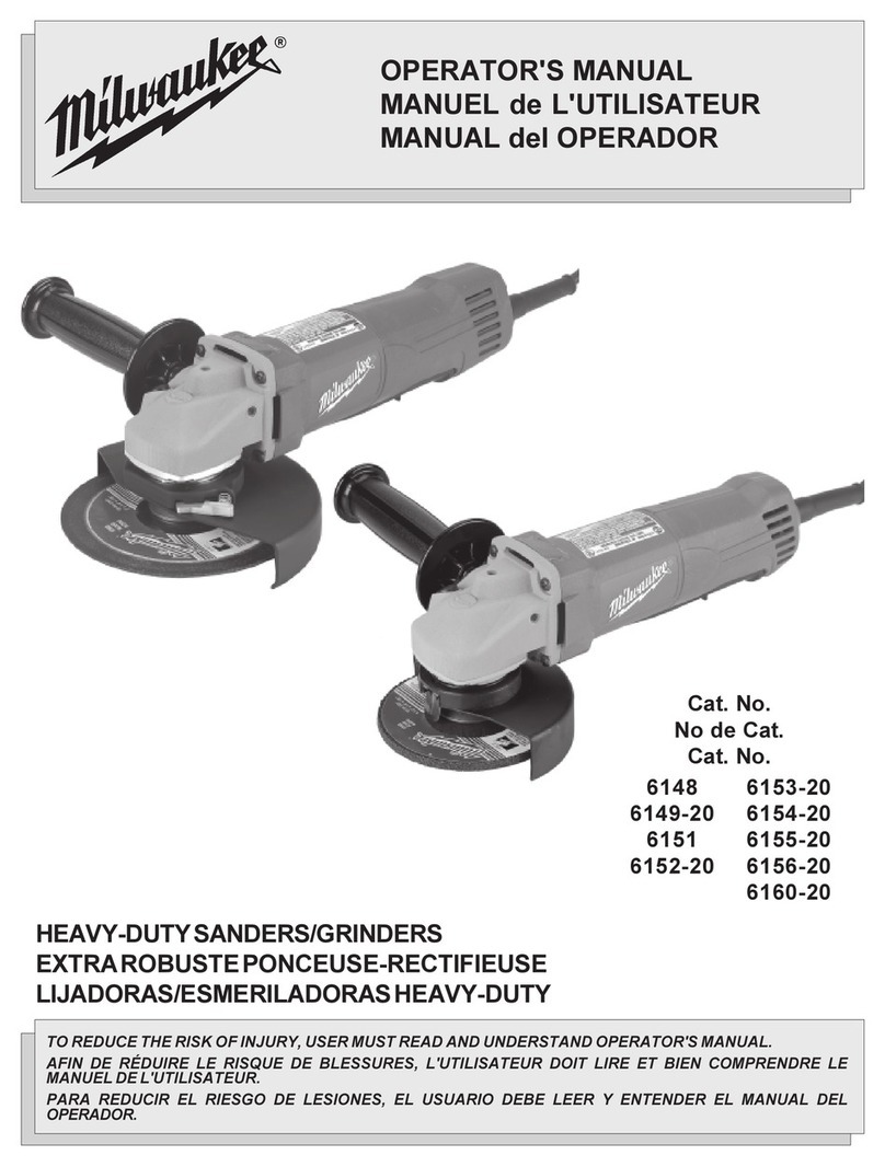 Milwaukee HEAVY-DUTYSANDERS Operator's manual