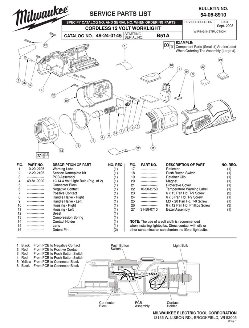 Milwaukee 49-24-0145 Service parts list